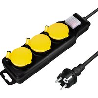 LogiLink LPS253 power extension 1.5 m 3 AC outlet(s) Outdoor Black. Ye