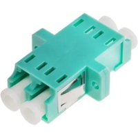 FDL LC DUPLEX MULTIMODE FIBRE OPTIC ADAPTER - AQUA
