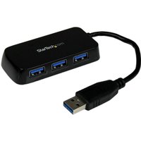 StarTech.com Portable 4 Port SuperSpeed Mini USB 3.0 Hub - 5Gbps - Bla