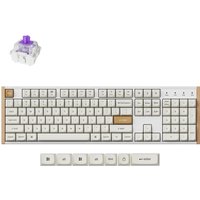 Keychron K10 HE keyboard Gaming USB + RF Wireless + Bluetooth QWERTY UK English White Wood