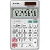 Casio SL-305ECO calculator Pocket Basic Silver. White