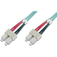 FDL 1M OM3 50/125 SC-SC DLX 2.8mm FIBRE OPTIC CABLE - AQUA