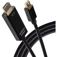 Maplin Mini DisplayPort to HDMI Cable 3m Black - Black