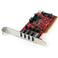 StarTech.com 4 Port PCI SuperSpeed USB 3.0 Adapter Card with SATA / SP