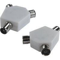 Cables Direct 9.5MM 1 MALE-2 FEMALE ADAPTOR WHITE Cable splitter