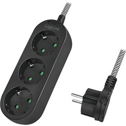 Logilink LPS261 Power Extension 1.5 M 3 Ac Outlet(S) Indoor Black. Whi