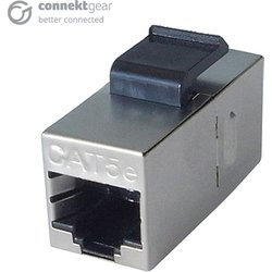 Connektgear RJ45 Cat5E Coupler - Shielded - Silver