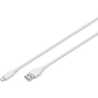 Digitus Lightning silicone connection cable. USB-A - Lightning 1m. whi