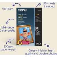 Epson Glossy Photo Paper (130 x 180mm). 200gsm. 50 sheets