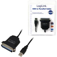 LogiLink AU0003C parallel cable Black 1.5 m