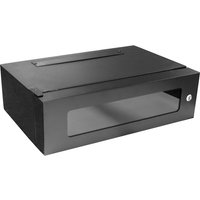 Cablenet 6u x 360mm Deep Lockable Wall Rack 19inch Black Glass Door