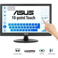 ASUS VT168HR computer monitor 39.6 cm (15.6") 1366 x 768 pixels WXGA LED Touchscreen Black