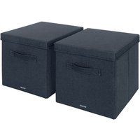 Leitz Fabric Large Storage Box with lid Pack of 2
