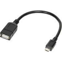 LogiLink AA0035 USB cable USB 2.0 0.2 m Micro-USB B USB A Black