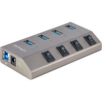 StarTech.com 4-Port Self-Powered USB-C Hub with Individual On/Off Swit