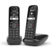 Gigaset AS690 Duo Analog/DECT telephone Caller ID Black