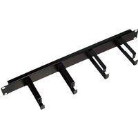 Cablenet 1u 4 Ring Extra Depth 100mm Cable Tidy Panel Black