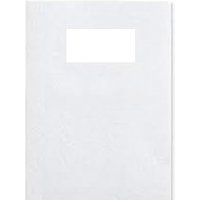 GBC LeatherGrain Binding Covers 250gsm with window A4 White (50)
