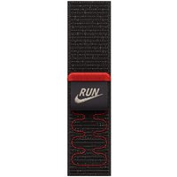 Apple Nike Sport Loop Band Black Nylon. Recycled polyester. Spandex