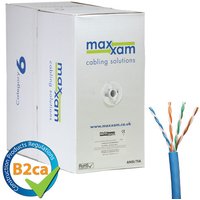 Cablenet Cat6 Blue U/UTP LSOH 24AWG Solid CPR B2ca Cable 305m Reel in