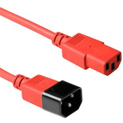 Microconnect PE1413R3 Power Cable Red 3 M C13 Coupler C14 Coupler