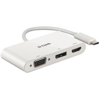 D-Link 3-in-1 USB-C to HDMI/VGA/DisplayPort Adapter