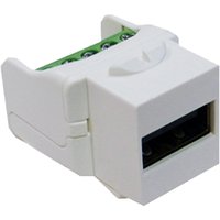 Cablenet USB 2.0 Type A Female - 5 Pin Terminal Keystone White