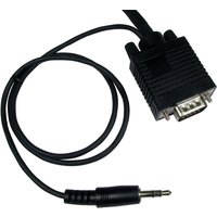 Cables Direct SVGA + 3.5mm. 2m VGA (D-Sub) + 3.5mm Black
