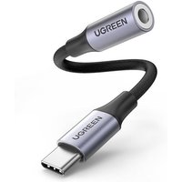 Ugreen 80154 mobile phone cable Black. Grey USB C 3.5mm