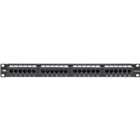 Lanview PATCHPANEL 1U CAT5e UNSHIELDED 24 PORTS - BLACK - KRON