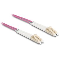 DeLOCK Optical Fiber Cable LC Duplex to LC Duplex Multi-mode OM4 angle