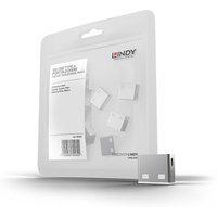 Lindy USB Port Blocker (without key) - Pack of 10. Colour Code: White