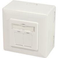 LogiLink NP0124 socket-outlet 2 x RJ-45 Metallic. White