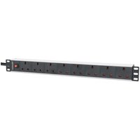 Intellinet 19" 1U PDU 7-way UK. Overload Protection. Rackmount. P