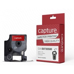 Capture CA-S0720580 label-making tape Black on yellow D1