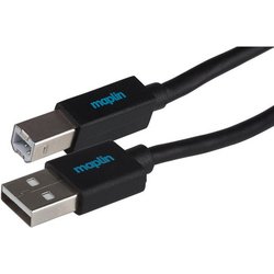 Maplin MAPCUS01-005 Usb Cable Usb 2.0 0.5 M Usb A Usb B Black