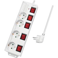 LogiLink LPS252 power extension 1.5 m 4 AC outlet(s) Indoor White