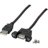 Microconnect USBAAF1PANEL2 USB cable USB 2.0 1.8 m USB A Black