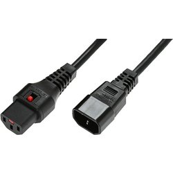 Fdl 2M Iec C14 Plug To Locking C13 Socket Extension