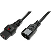 FDL 2M IEC C14 PLUG TO LOCKING C13 SOCKET EXTENSION