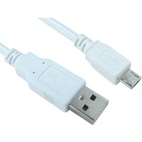 Cables Direct USB 2.0/Micro-B. 5m USB cable USB A Micro-USB B White