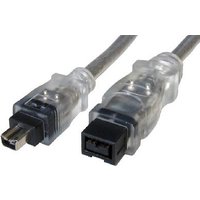 Cables Direct IEEE-103 FireWire cable 3 m 9-p 4-p Black. Transparent