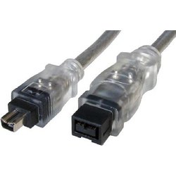 Cables Direct IEEE-103 Firewire Cable 3 M 9-P 4-P Black Transparent
