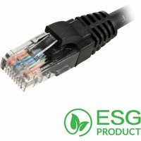 Cablenet 1m Cat5e RJ45 Black U/UTP LSOH 24AWG Snagless Booted Patch Le