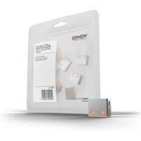 Lindy USB Port Blocker (without key) - Pack of 10. Colour Code: Orange