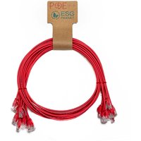 Cablenet 1m Cat6 RJ45 Red U/UTP LSOH 30AWG Slim Snagless Booted Patch