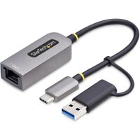 StarTech.com USB-C to Ethernet Adapter with USB-A Dongle. 10/100/1000M