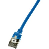 LogiLink Slim U/FTP networking cable Blue 3 m Cat6a U/FTP (STP)