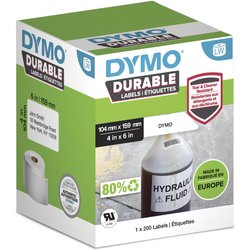 Dymo Labelwriterâ„¢ Durable Labels - 104 X 159Mm Dymo Labelwriterâ„¢ Durable Labels - 104 X 159Mm