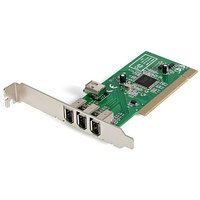 StarTech.com 4 port PCI 1394a FireWire Adapter Card - 3 External 1 Internal - TAA